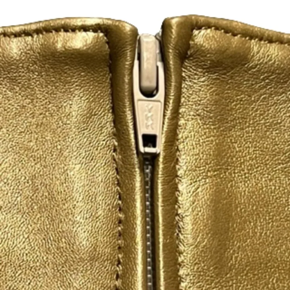 MARGARET GODFREY Gold Soft Leather Fully Lined Camisole NWT - Picture 14 of 16